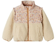 Name It teddy jacket off-white with flowers